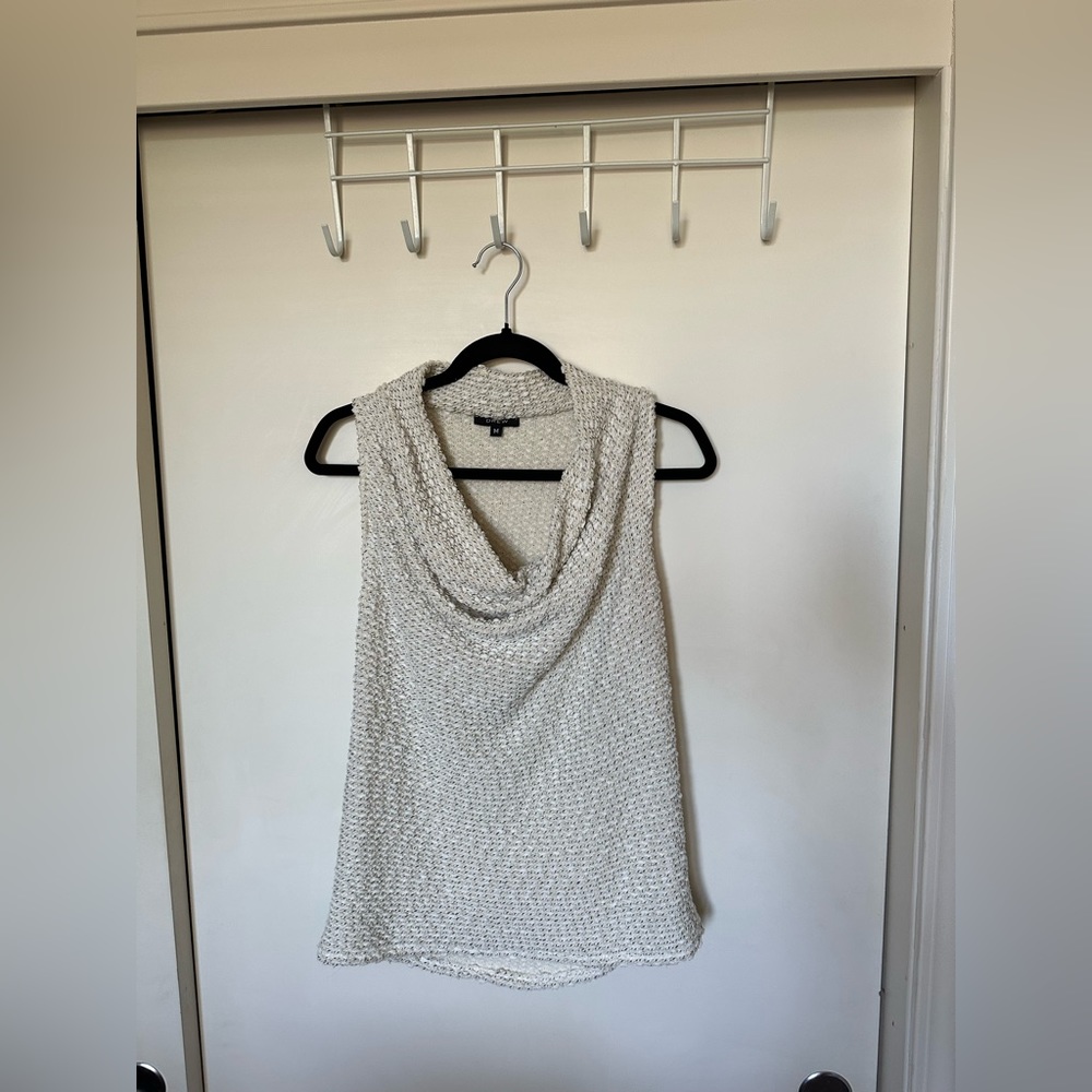 Drew M Knit Cowl Neck Sleeveless Sweater Tank